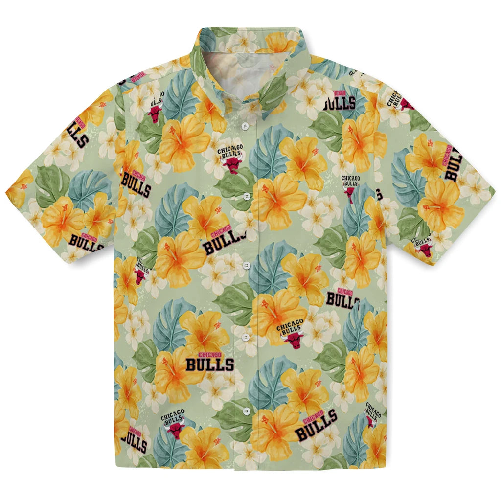 Chicago Bulls Hawaiian Shirt - Hibiscus Mood | Hula Hawaiian Shirts