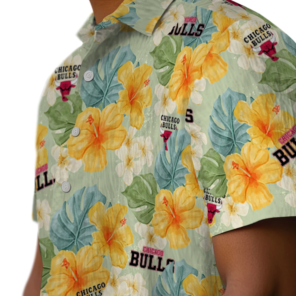Chicago Bulls Hawaiian Shirt - Hibiscus Mood | Hula Hawaiian Shirts