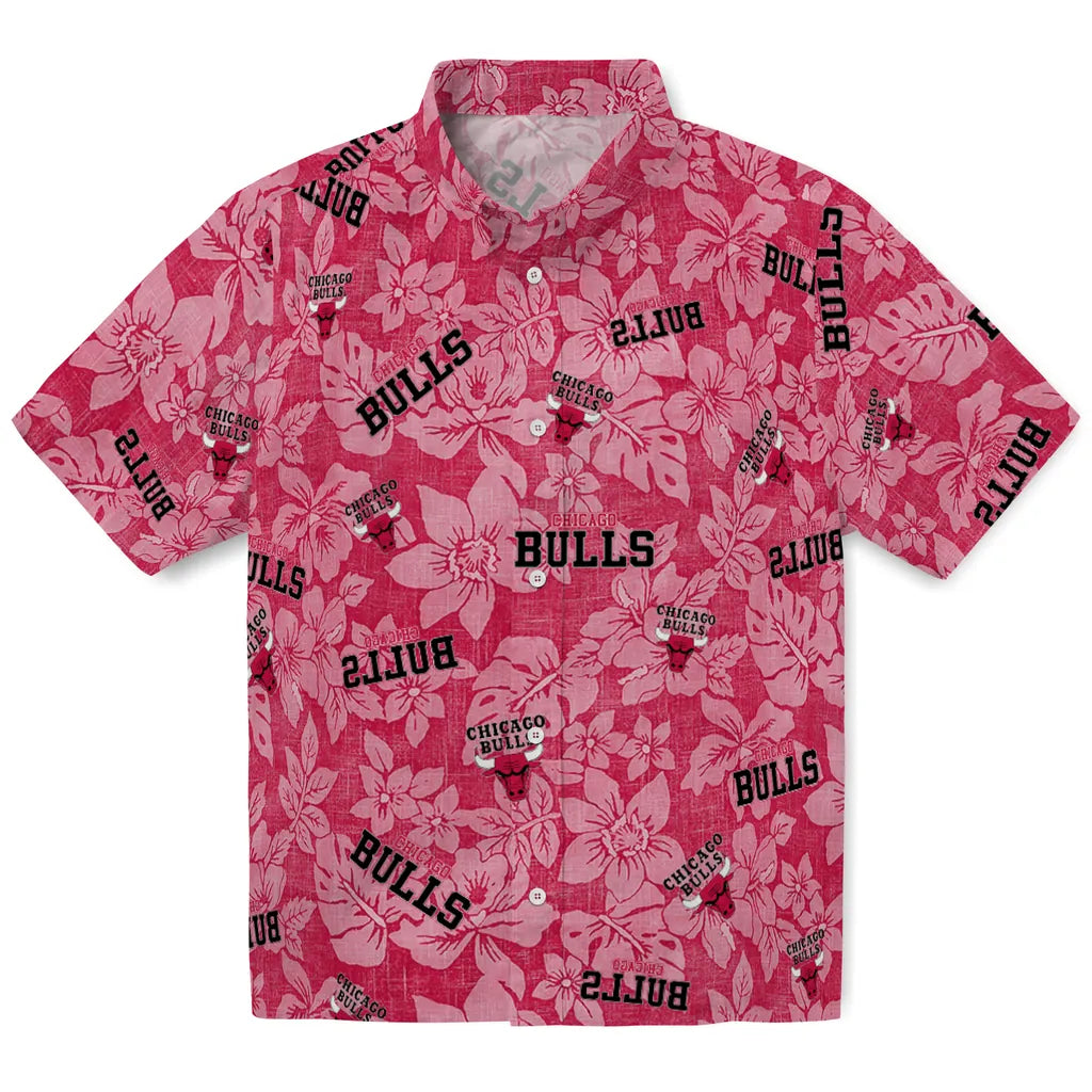 Chicago Bulls Hawaiian Shirt - Hibiscus Oasis | Hula Hawaiian Shirts