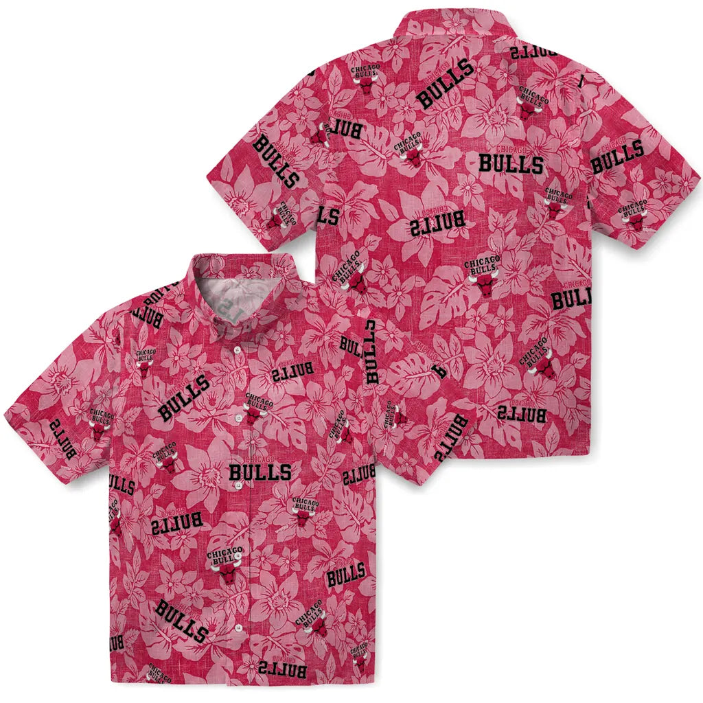 Chicago Bulls Hawaiian Shirt - Hibiscus Oasis | Hula Hawaiian Shirts