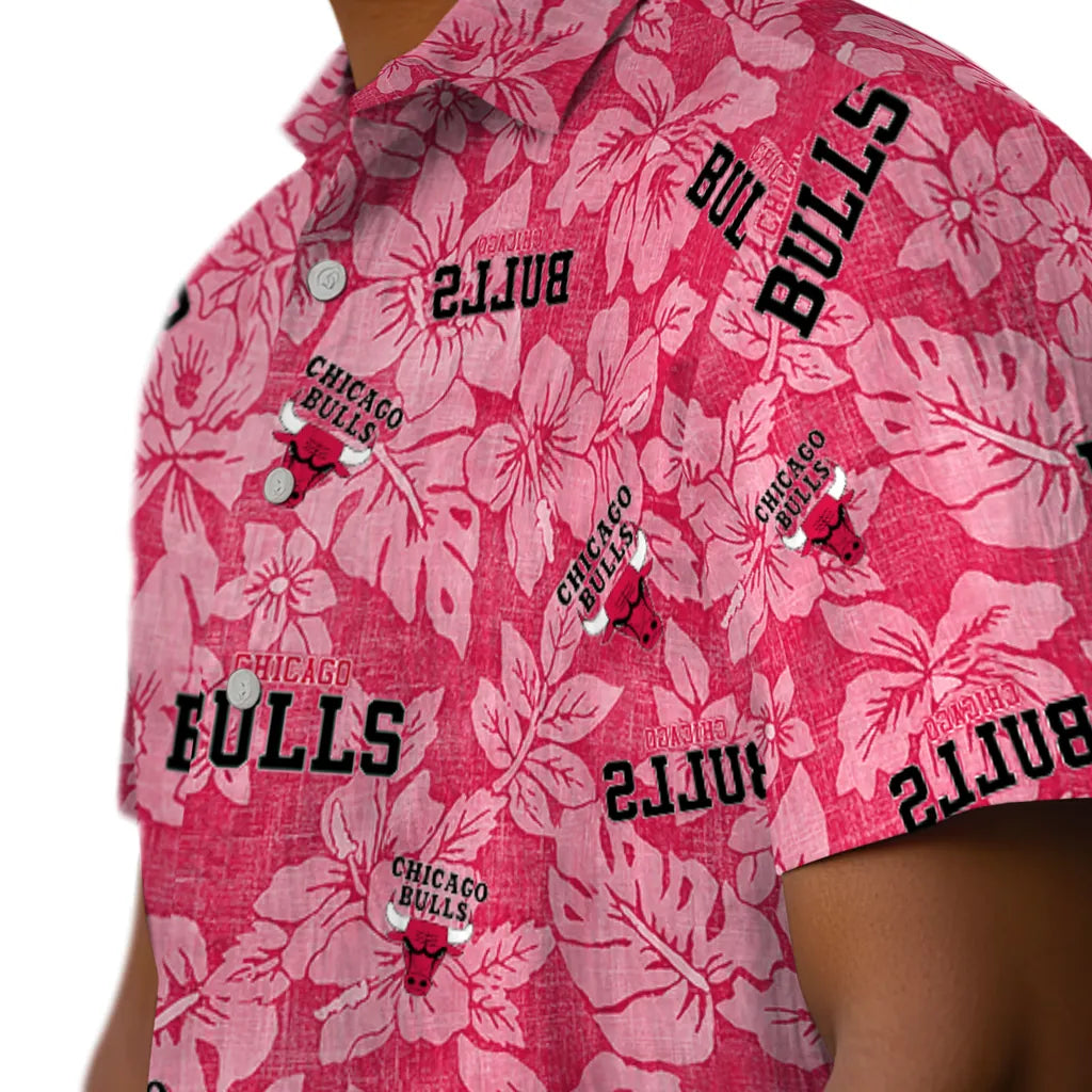 Chicago Bulls Hawaiian Shirt - Hibiscus Oasis | Hula Hawaiian Shirts