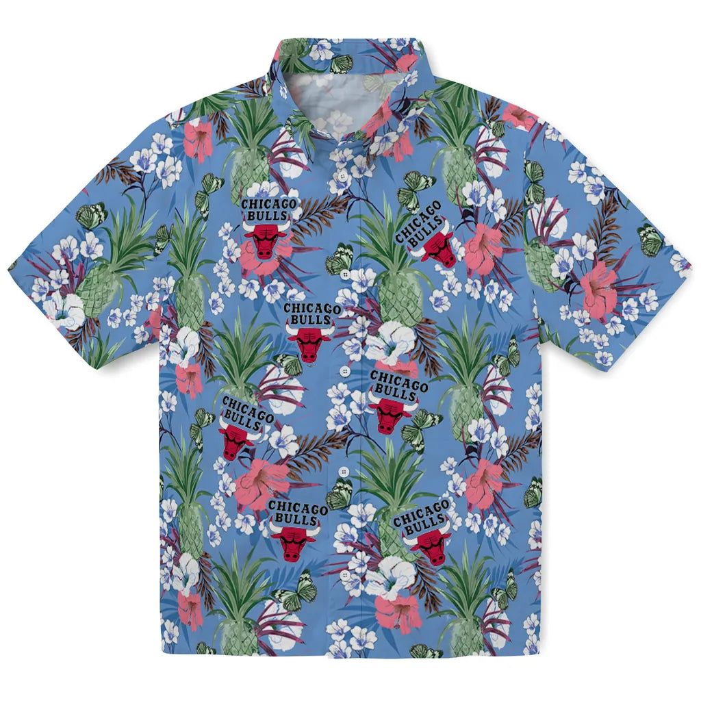 Chicago Bulls Hawaiian Shirt - Pineapple Bouquet | Hula Hawaiian Shirts