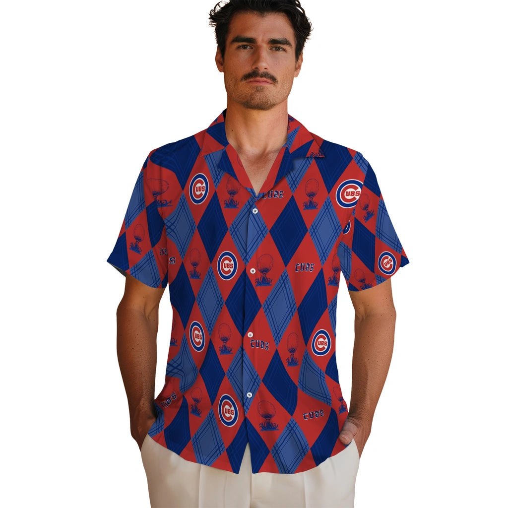 Chicago Cubs Hawaiian Shirt - Golfing Plaid | Hula Hawaiian Shirts