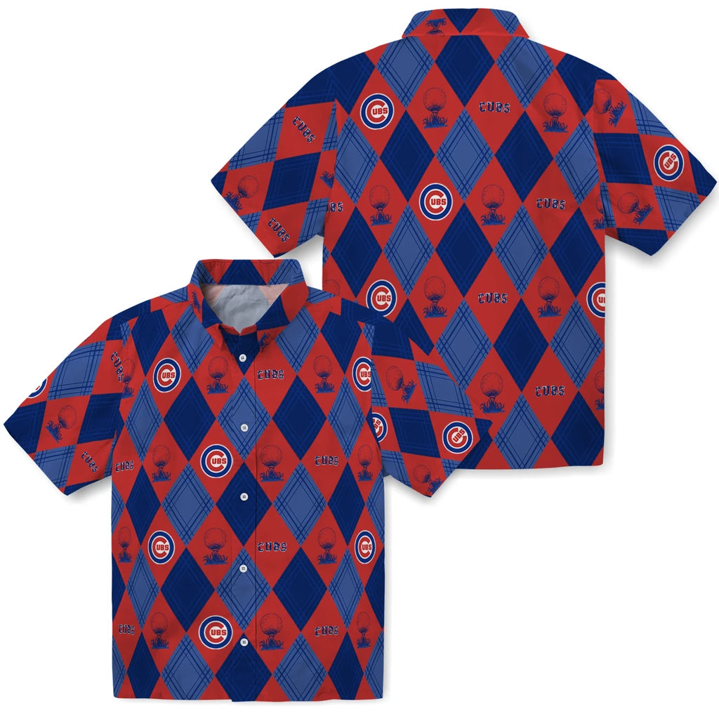 Chicago Cubs Hawaiian Shirt - Golfing Plaid | Hula Hawaiian Shirts