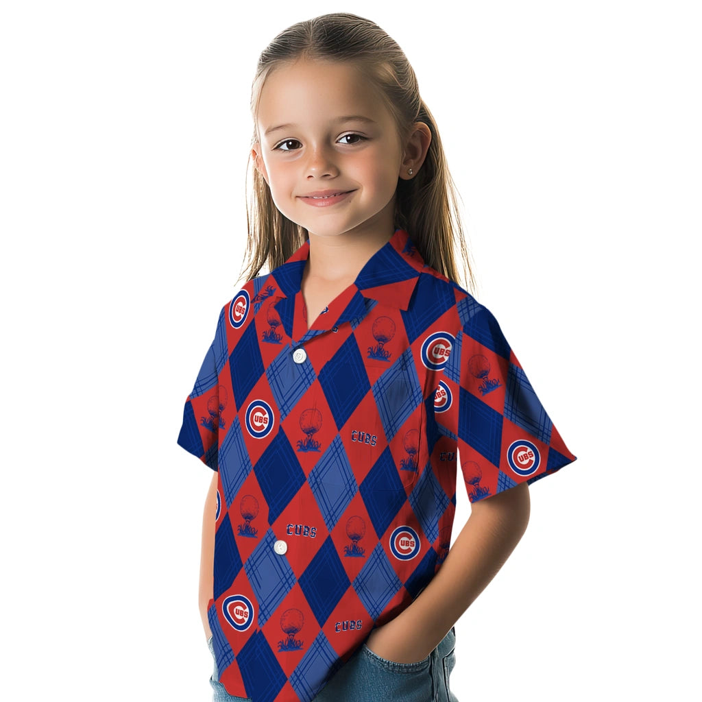 Chicago Cubs Hawaiian Shirt - Golfing Plaid | Hula Hawaiian Shirts