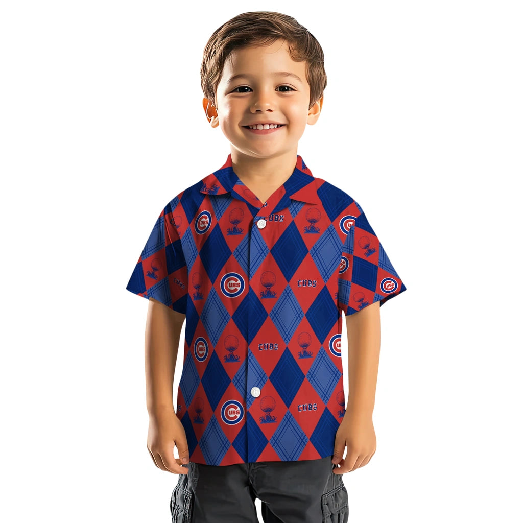 Chicago Cubs Hawaiian Shirt - Golfing Plaid | Hula Hawaiian Shirts