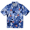 Chicago Cubs Hawaiian Shirt - Hibiscus Arrangement | Hula Hawaiian Shirts