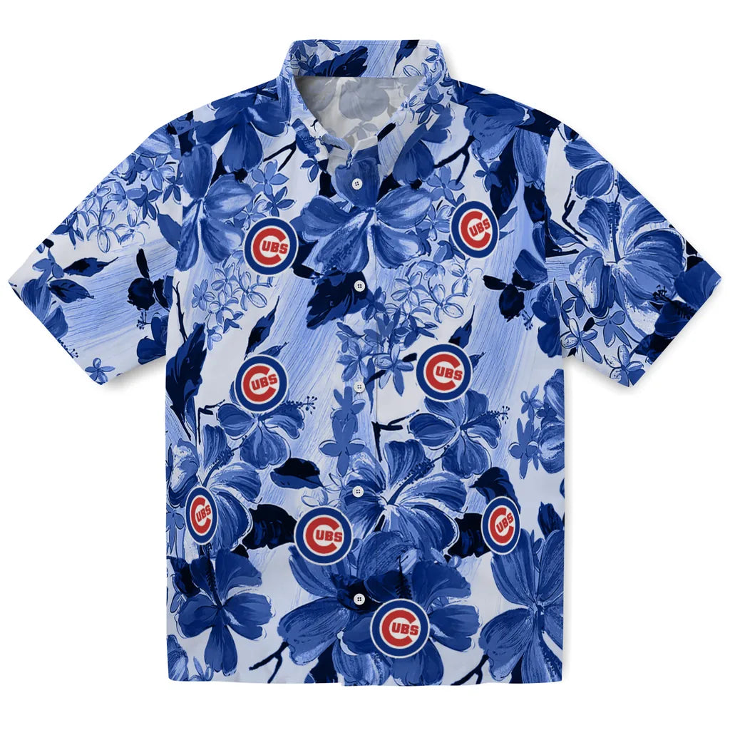Chicago Cubs Hawaiian Shirt - Hibiscus Arrangement | Hula Hawaiian Shirts