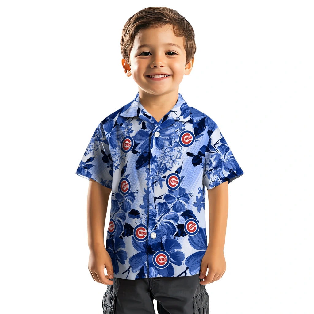 Chicago Cubs Hawaiian Shirt - Hibiscus Arrangement | Hula Hawaiian Shirts