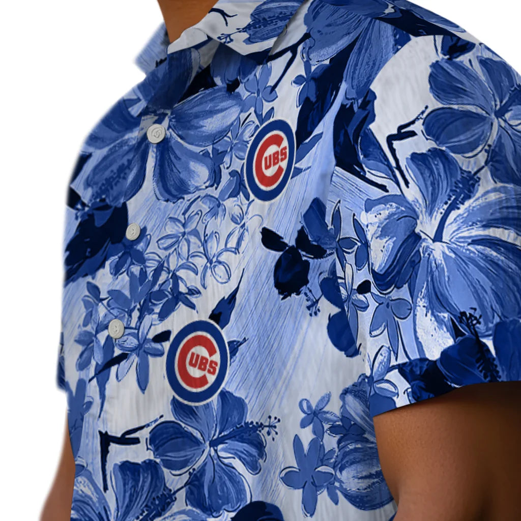 Chicago Cubs Hawaiian Shirt - Hibiscus Arrangement | Hula Hawaiian Shirts