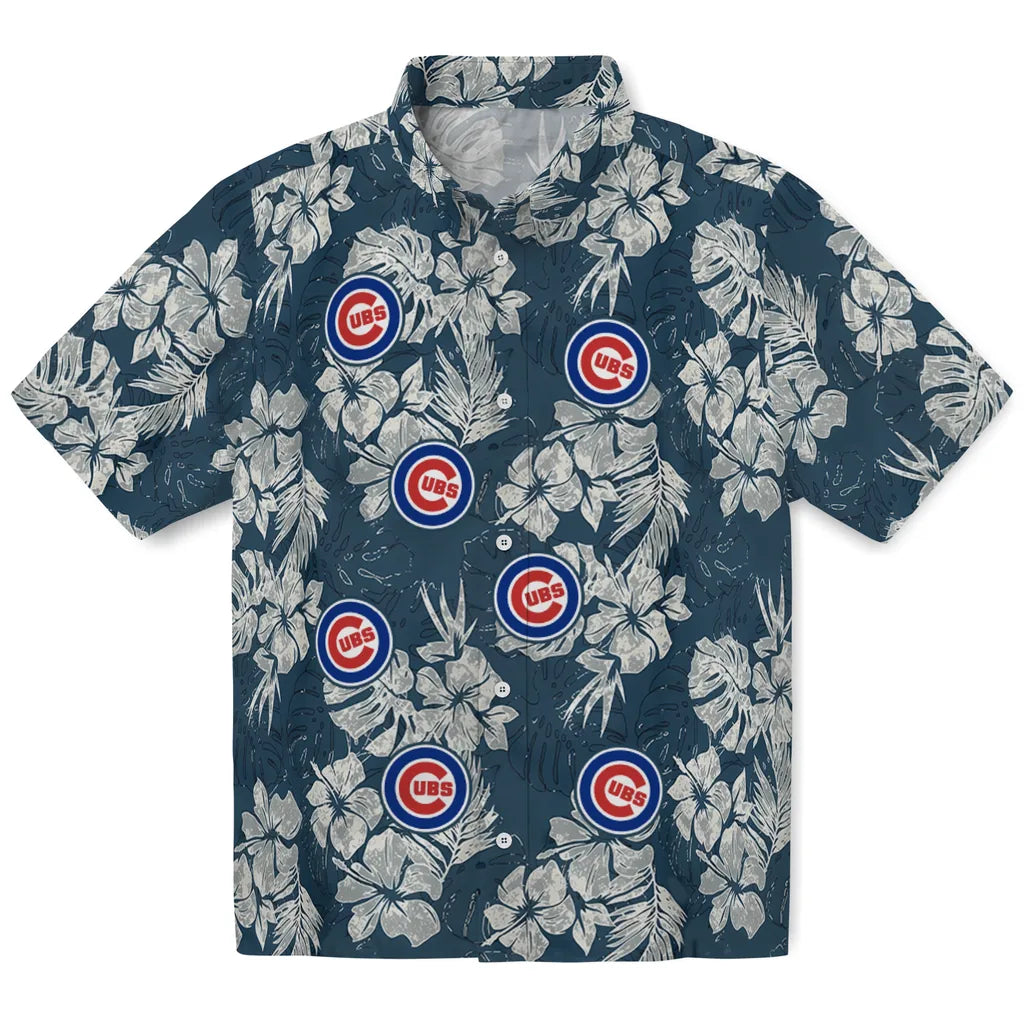 Chicago Cubs Hawaiian Shirt - Hibiscus Flowers | Hula Hawaiian Shirts