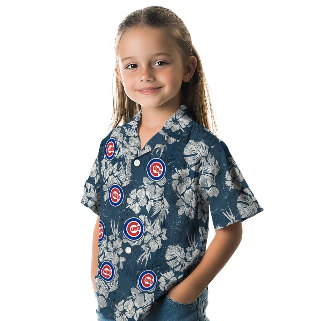 Chicago Cubs Hawaiian Shirt - Hibiscus Flowers | Hula Hawaiian Shirts