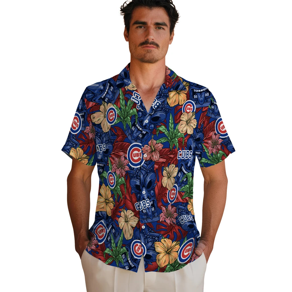 Chicago Cubs Hawaiian Shirt - Hibiscus Tiki Jungle | Hula Hawaiian Shirts