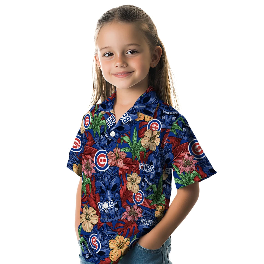 Chicago Cubs Hawaiian Shirt - Hibiscus Tiki Jungle | Hula Hawaiian Shirts