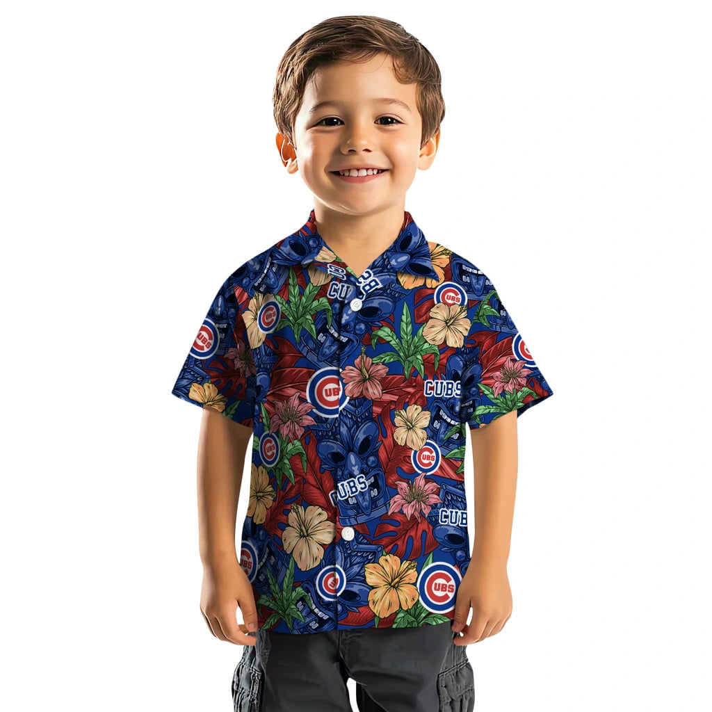 Chicago Cubs Hawaiian Shirt - Hibiscus Tiki Jungle | Hula Hawaiian Shirts