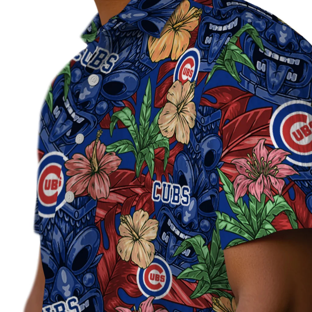 Chicago Cubs Hawaiian Shirt - Hibiscus Tiki Jungle | Hula Hawaiian Shirts