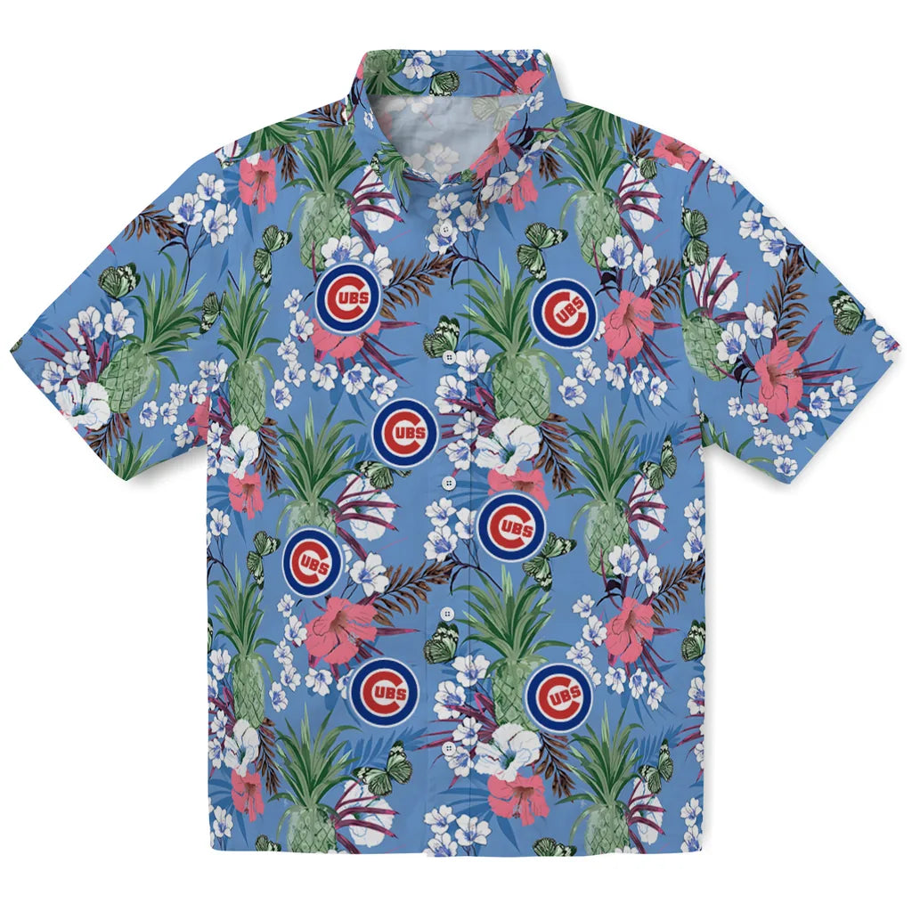Chicago Cubs Hawaiian Shirt - Pineapple Bouquet | Hula Hawaiian Shirts