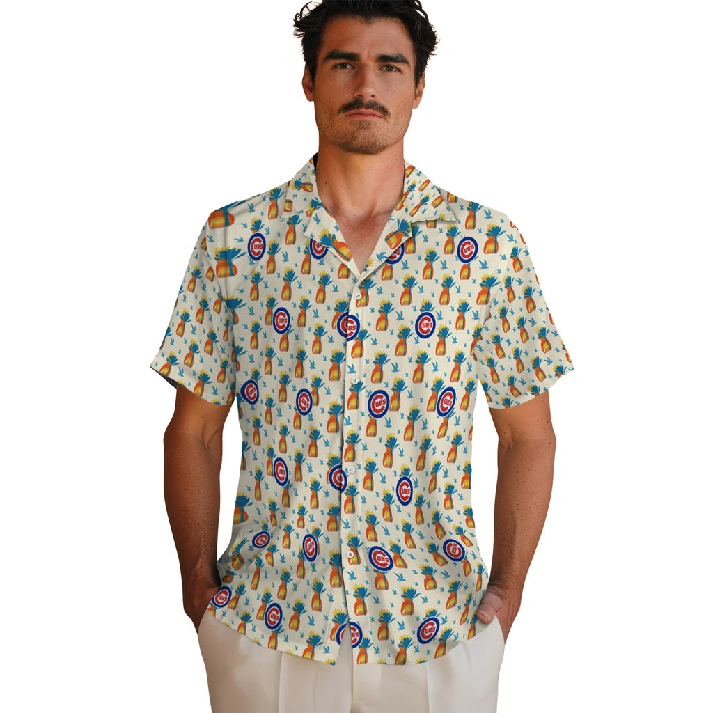 Chicago Cubs Hawaiian Shirt - Pineapple Delight | Hula Hawaiian Shirts