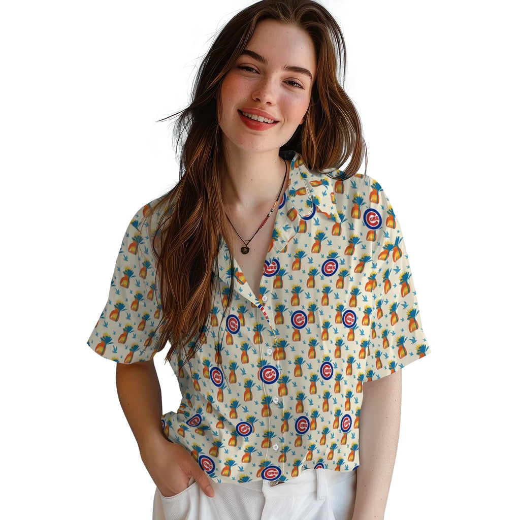 Chicago Cubs Hawaiian Shirt - Pineapple Delight | Hula Hawaiian Shirts