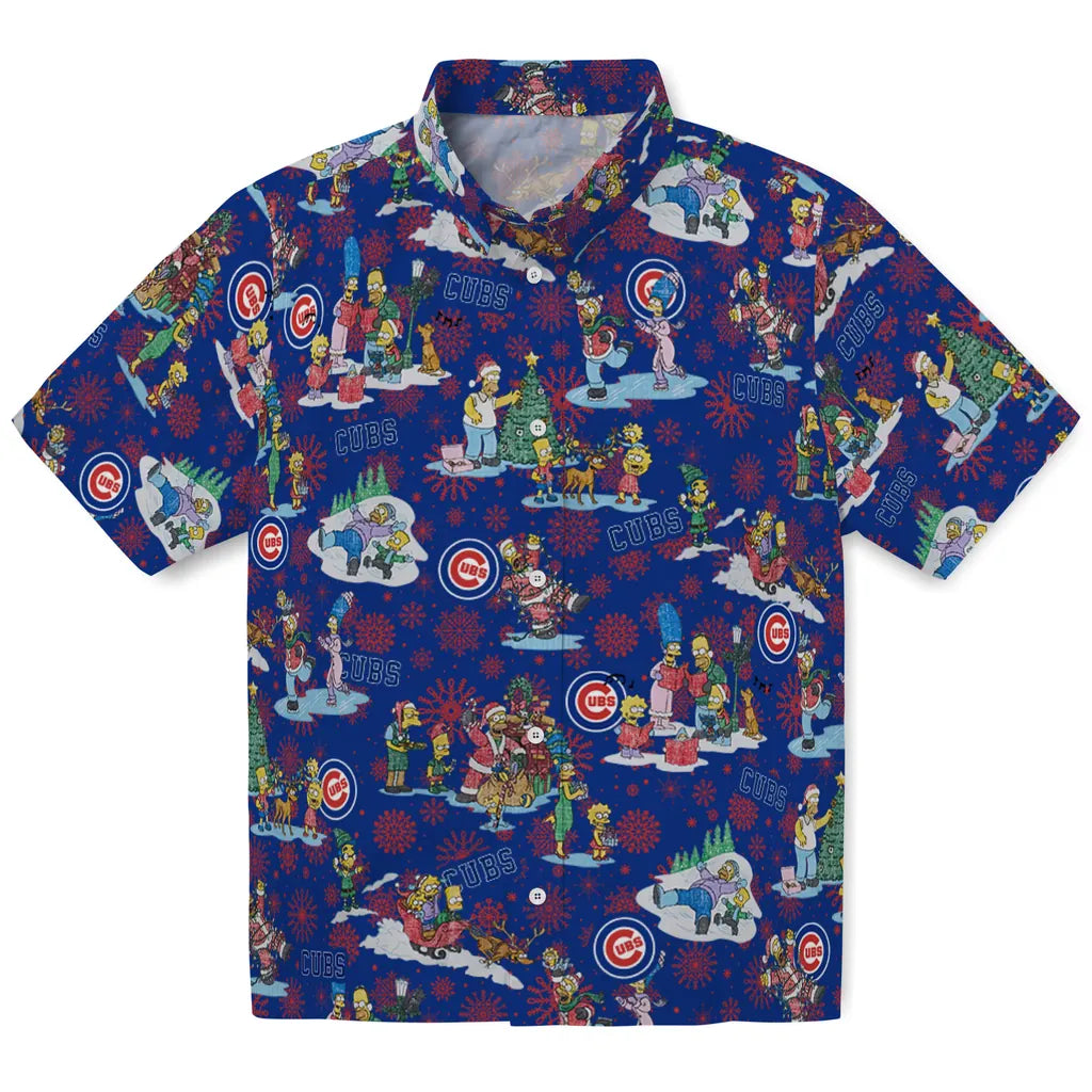 Chicago Cubs Hawaiian Shirt - Simpsons Christmas | Hula Hawaiian Shirts
