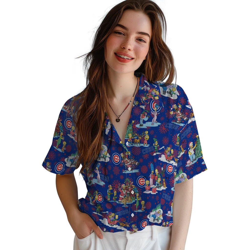 Chicago Cubs Hawaiian Shirt - Simpsons Christmas | Hula Hawaiian Shirts