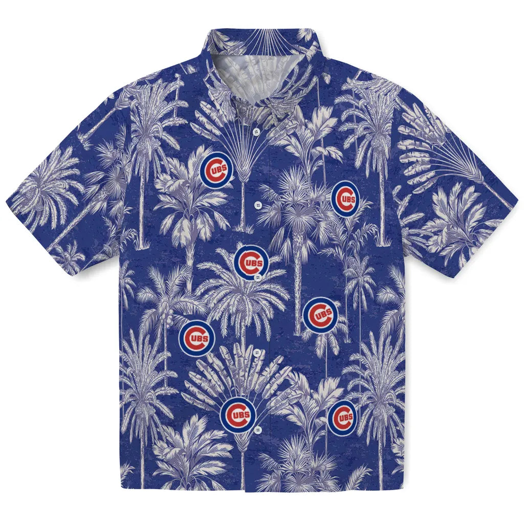 Chicago Cubs Hawaiian Shirt - Vintage Palm Tree | Hula Hawaiian Shirts