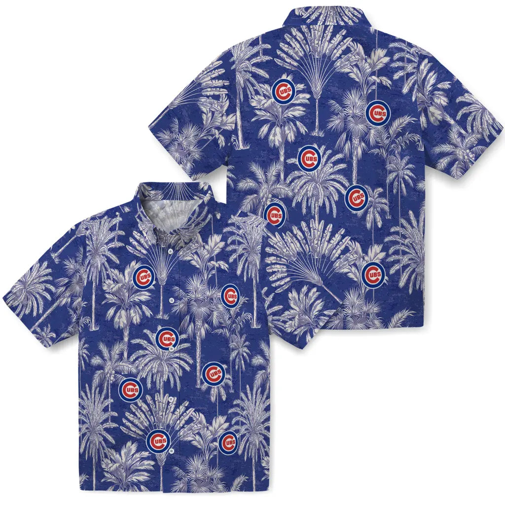Chicago Cubs Hawaiian Shirt - Vintage Palm Tree | Hula Hawaiian Shirts