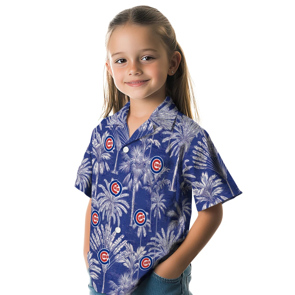Chicago Cubs Hawaiian Shirt - Vintage Palm Tree | Hula Hawaiian Shirts