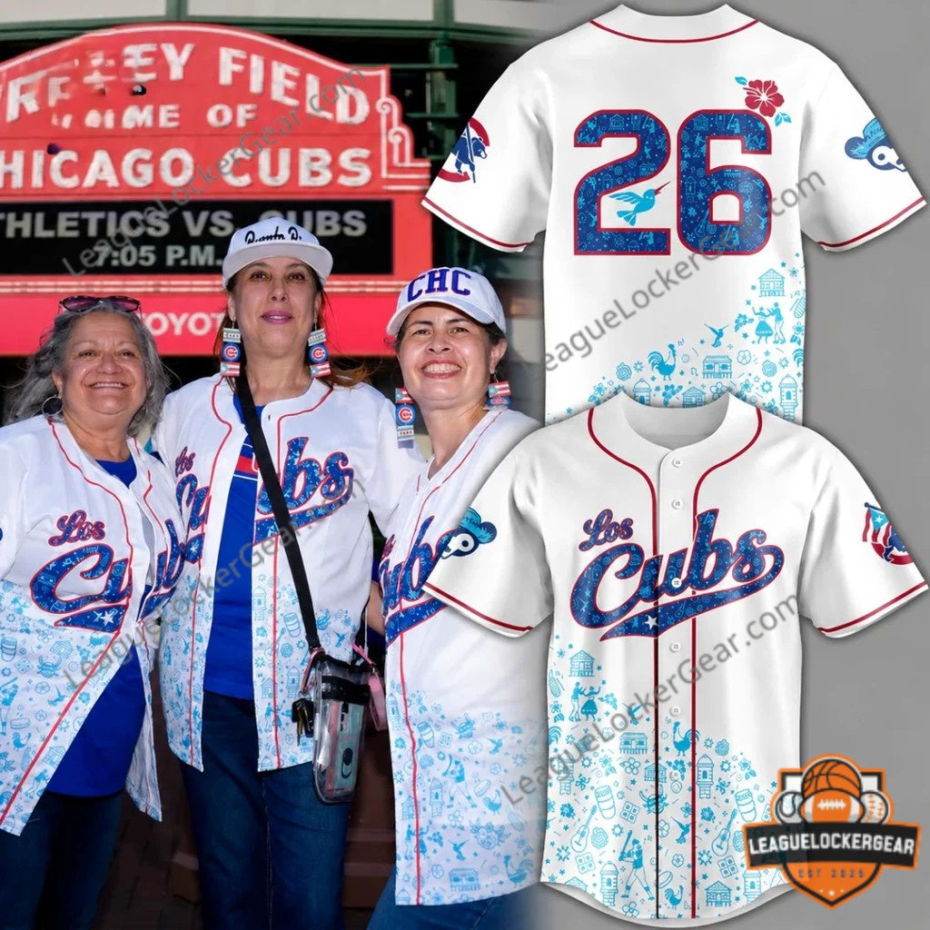 Chicago Cubs Los Cubs Puerto Rican Heritage Baseball Jersey - LeagueLockerGear