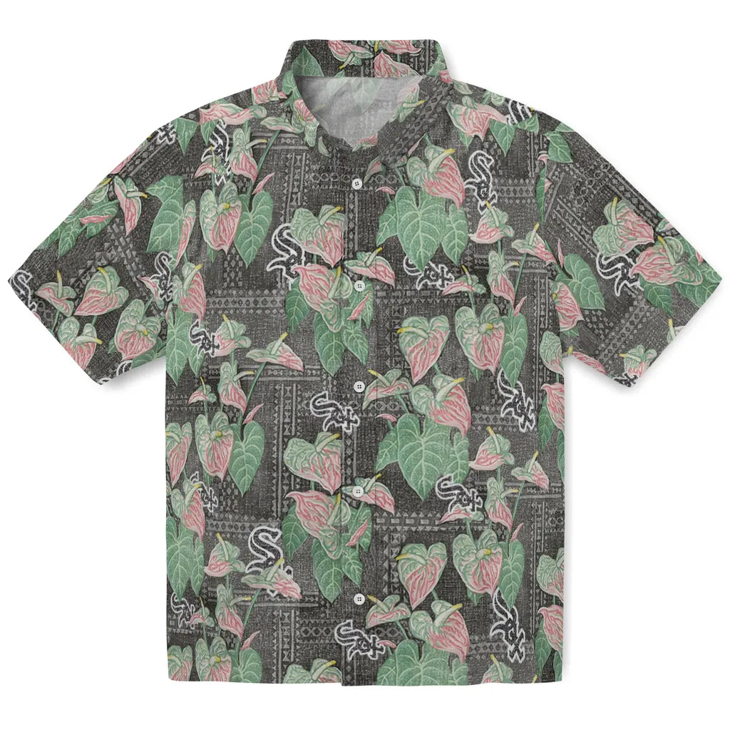 Chicago White Sox Hawaiian Shirt - Anthurium Overlay | Hula Hawaiian Shirts