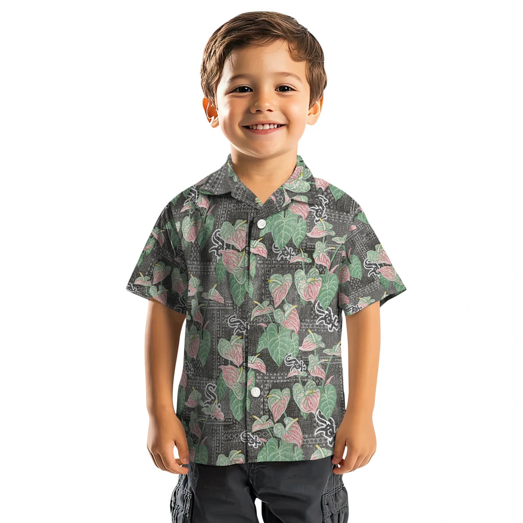 Chicago White Sox Hawaiian Shirt - Anthurium Overlay | Hula Hawaiian Shirts