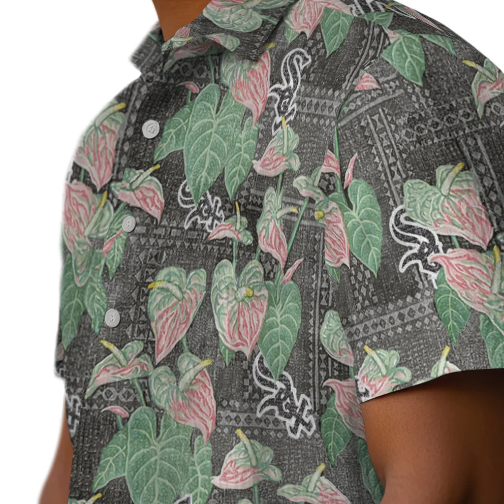 Chicago White Sox Hawaiian Shirt - Anthurium Overlay | Hula Hawaiian Shirts