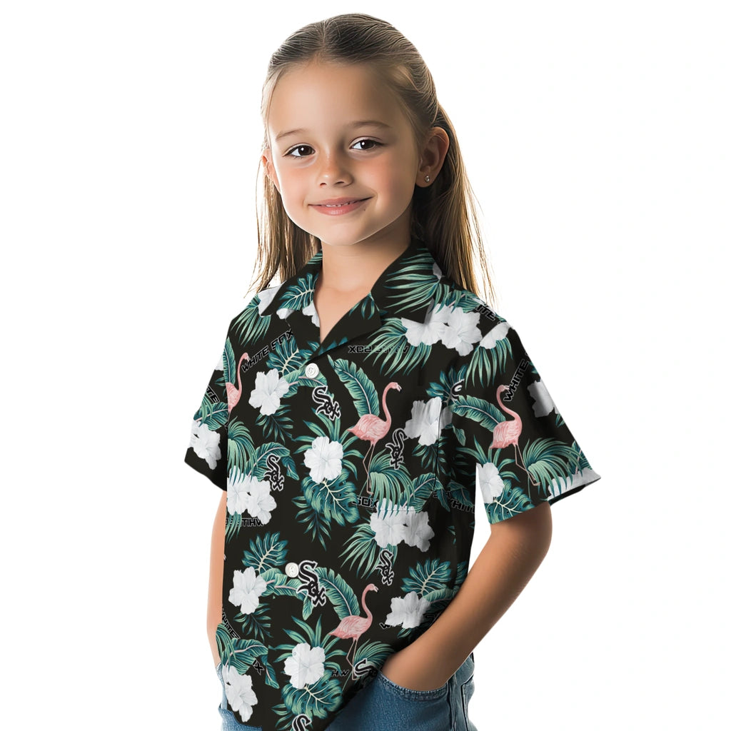 Chicago White Sox Hawaiian Shirt - Flamingo and Hibiscus | Hula Hawaiian Shirts