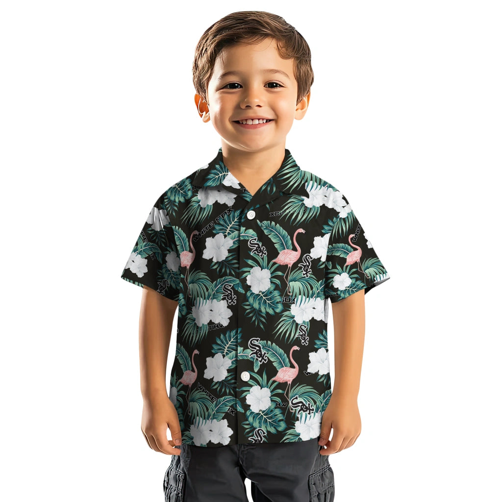 Chicago White Sox Hawaiian Shirt - Flamingo and Hibiscus | Hula Hawaiian Shirts