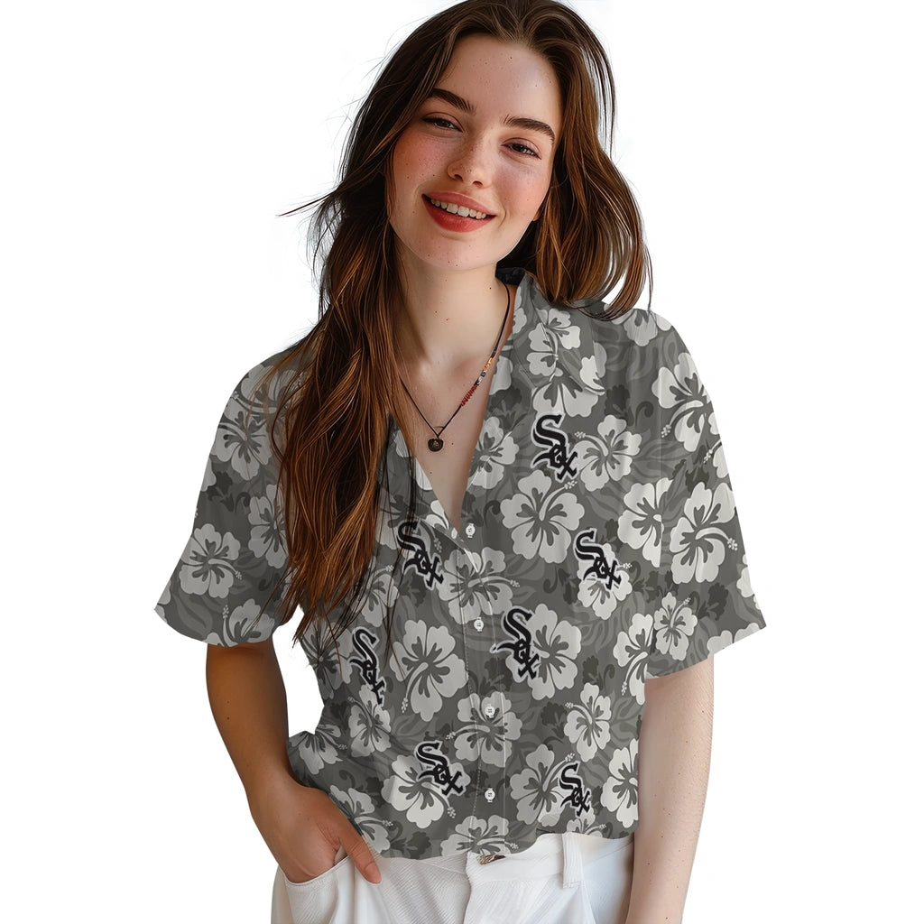 Chicago White Sox Hawaiian Shirt - Hibiscus Cluster | Hula Hawaiian Shirts