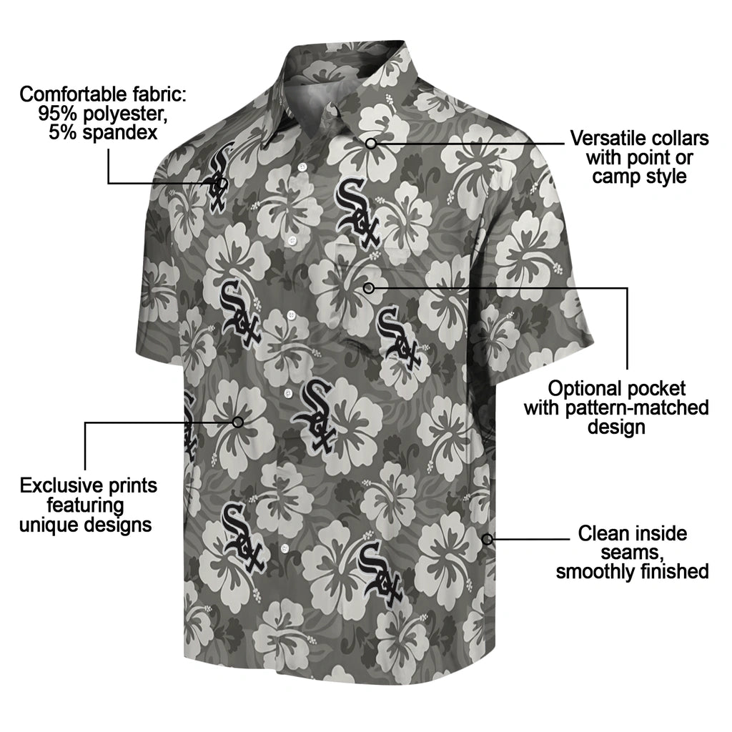 Chicago White Sox Hawaiian Shirt - Hibiscus Cluster | Hula Hawaiian Shirts