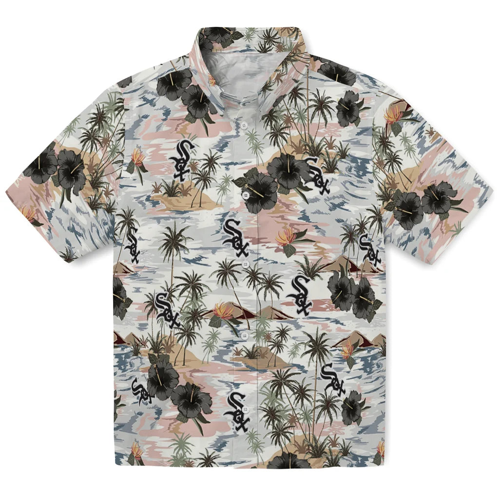 Chicago White Sox Hawaiian Shirt - Hibiscus Seaside | Hula Hawaiian Shirts