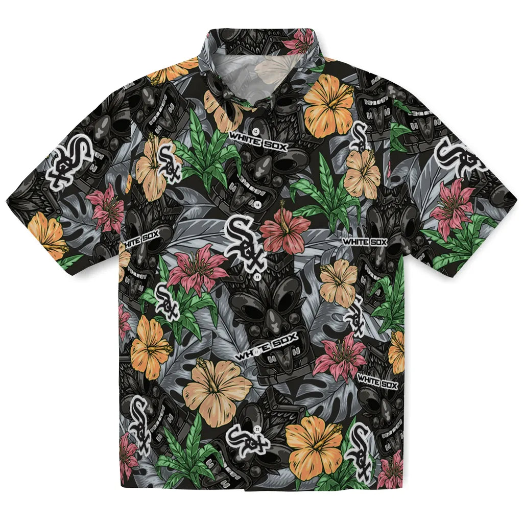 Chicago White Sox Hawaiian Shirt - Hibiscus Tiki Jungle | Hula Hawaiian Shirts