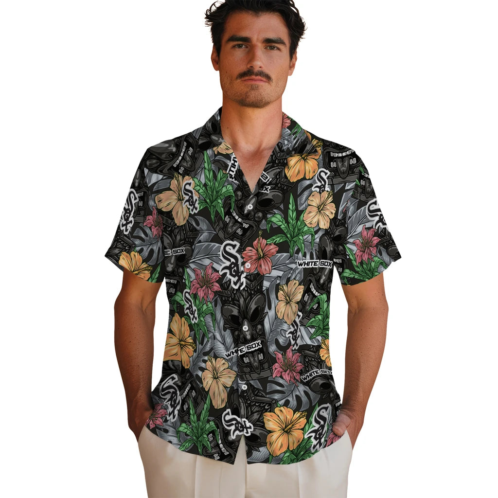 Chicago White Sox Hawaiian Shirt - Hibiscus Tiki Jungle | Hula Hawaiian Shirts