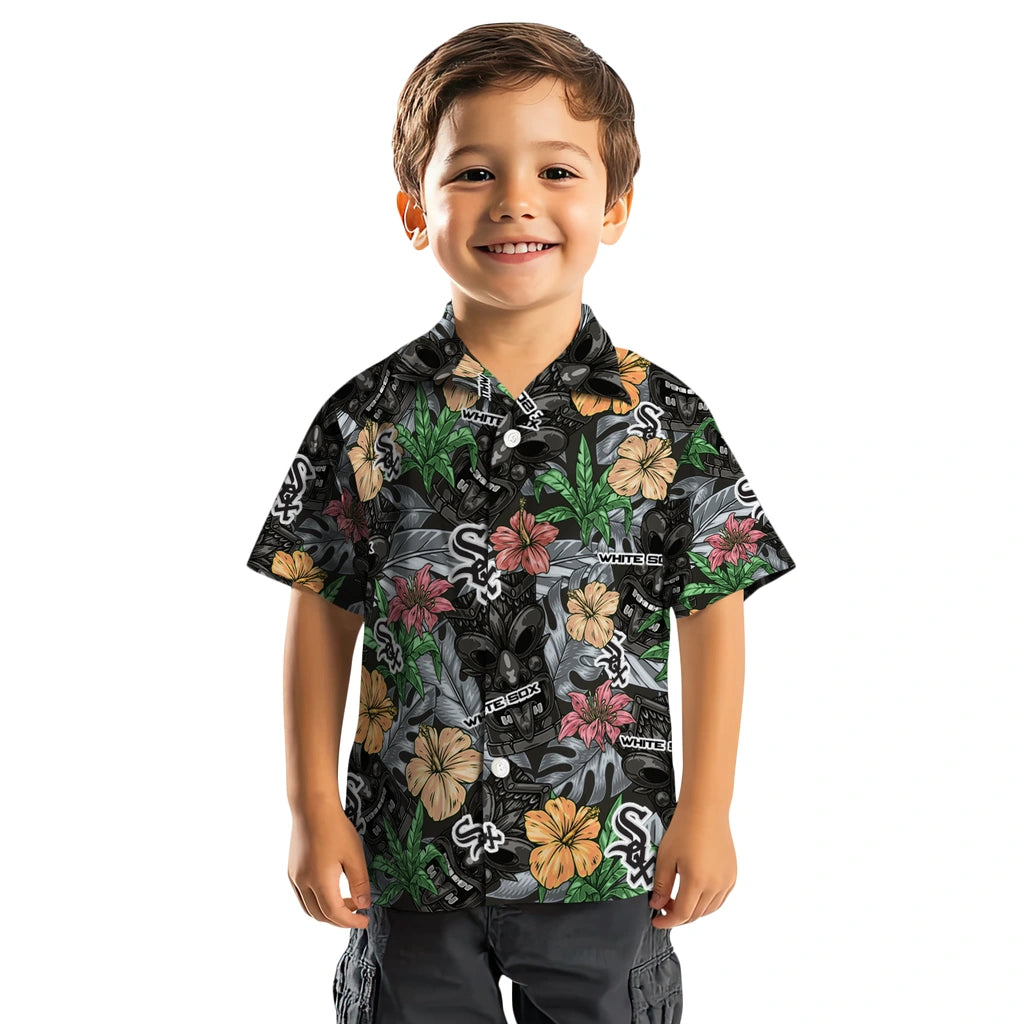 Chicago White Sox Hawaiian Shirt - Hibiscus Tiki Jungle | Hula Hawaiian Shirts