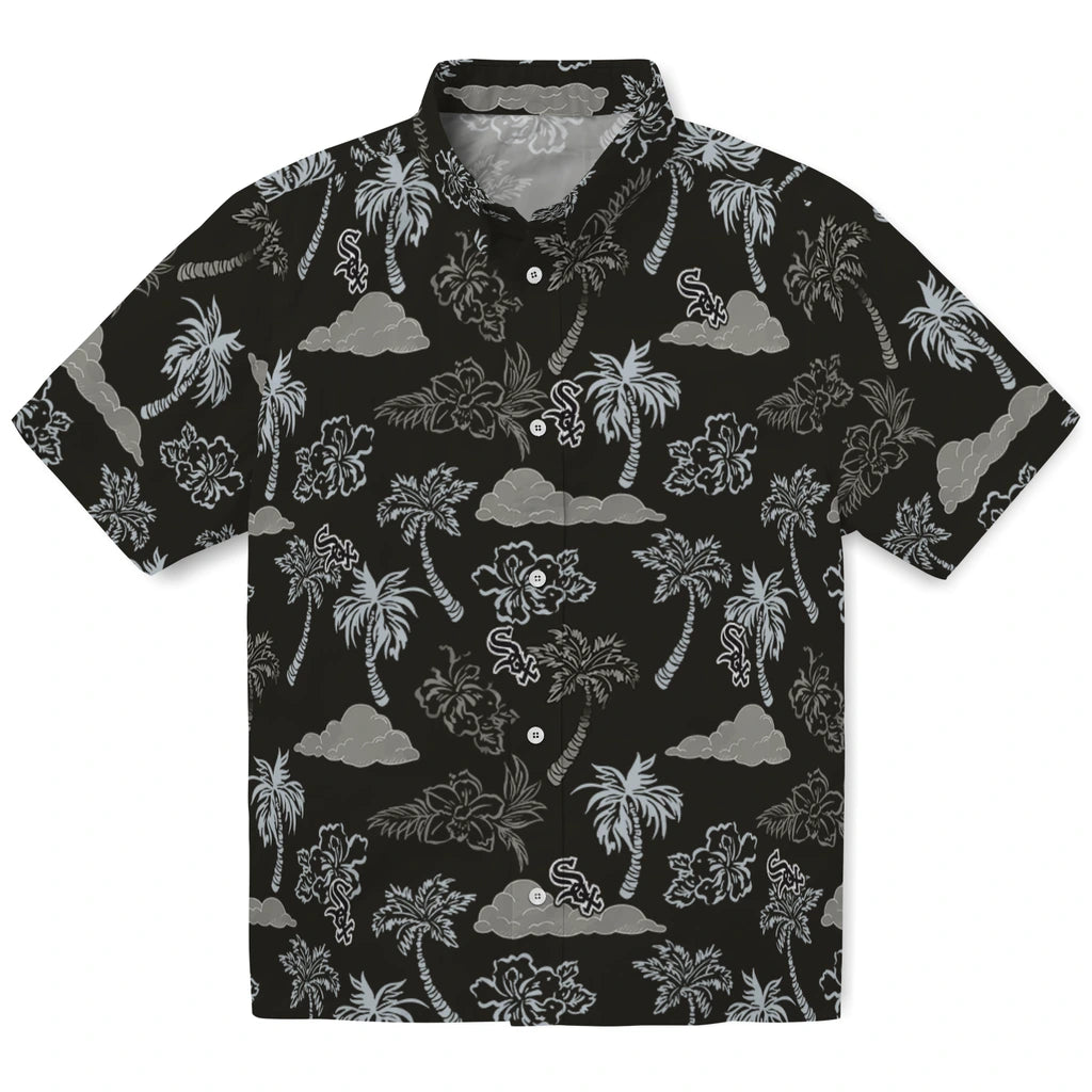 Chicago White Sox Hawaiian Shirt - Palm And Clouds | Hula Hawaiian Shirts
