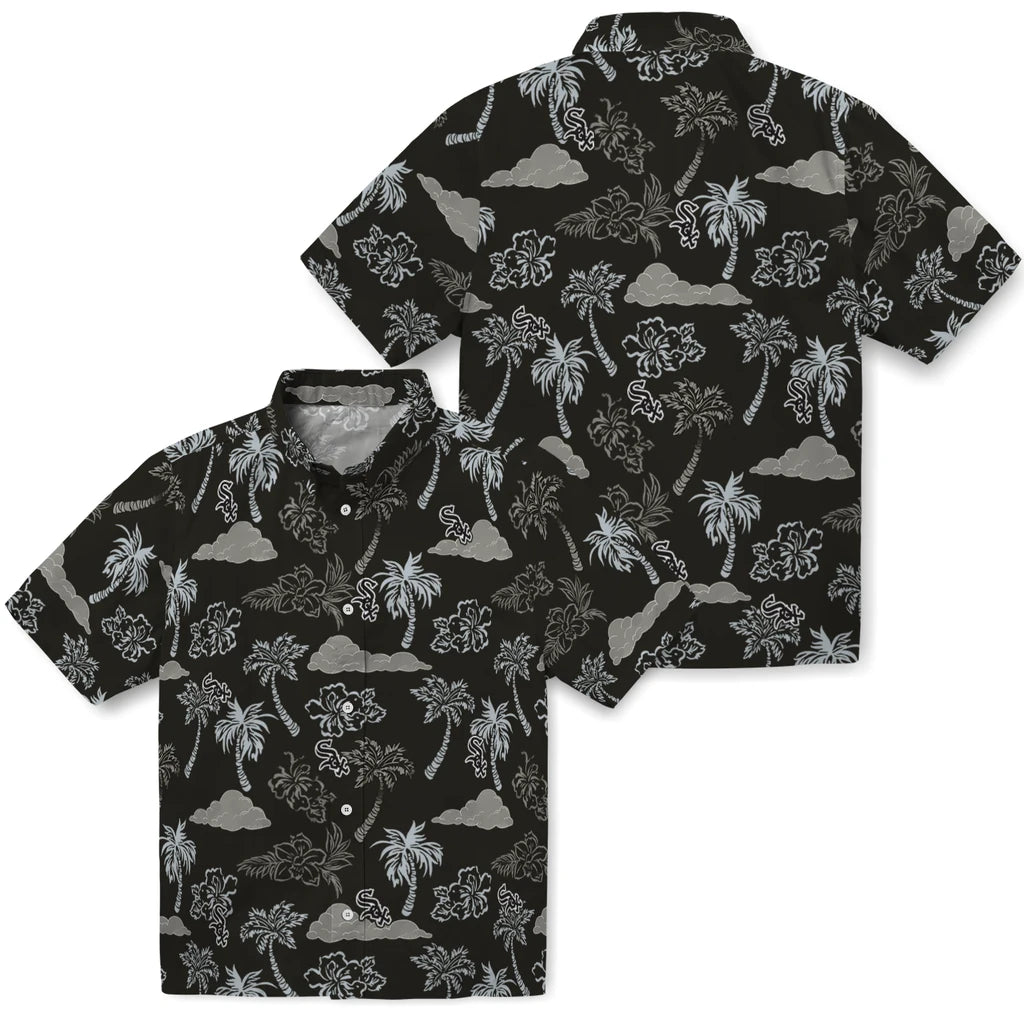 Chicago White Sox Hawaiian Shirt - Palm And Clouds | Hula Hawaiian Shirts