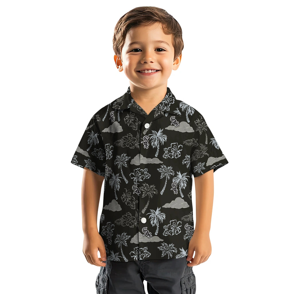 Chicago White Sox Hawaiian Shirt - Palm And Clouds | Hula Hawaiian Shirts