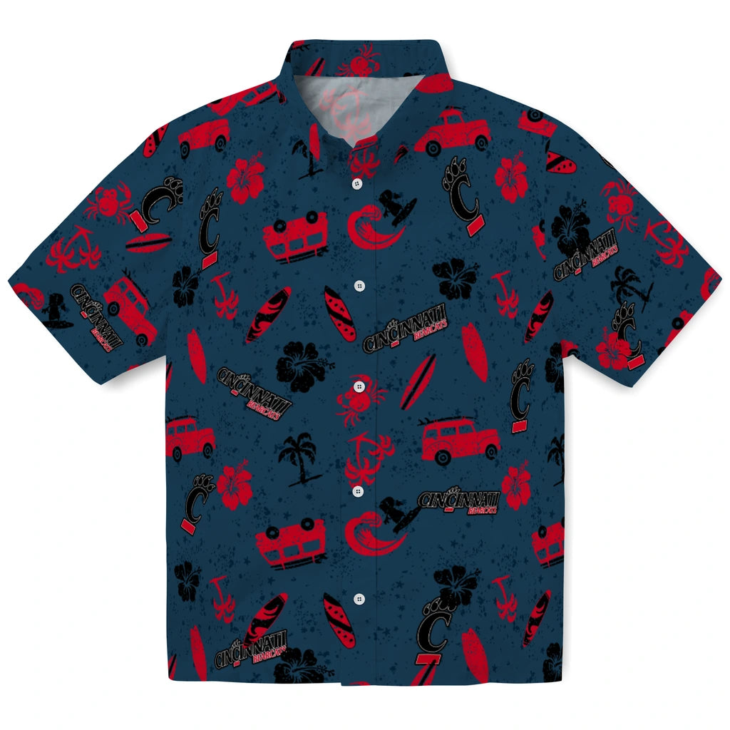 Cincinnati Bearcats Hawaiian Shirt - Beach Vibe | Hula Hawaiian Shirts