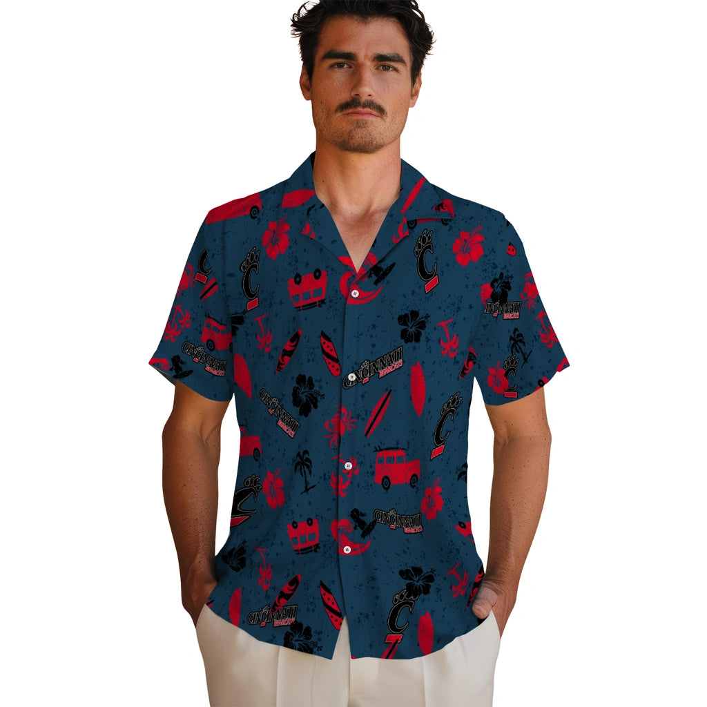 Cincinnati Bearcats Hawaiian Shirt - Beach Vibe | Hula Hawaiian Shirts