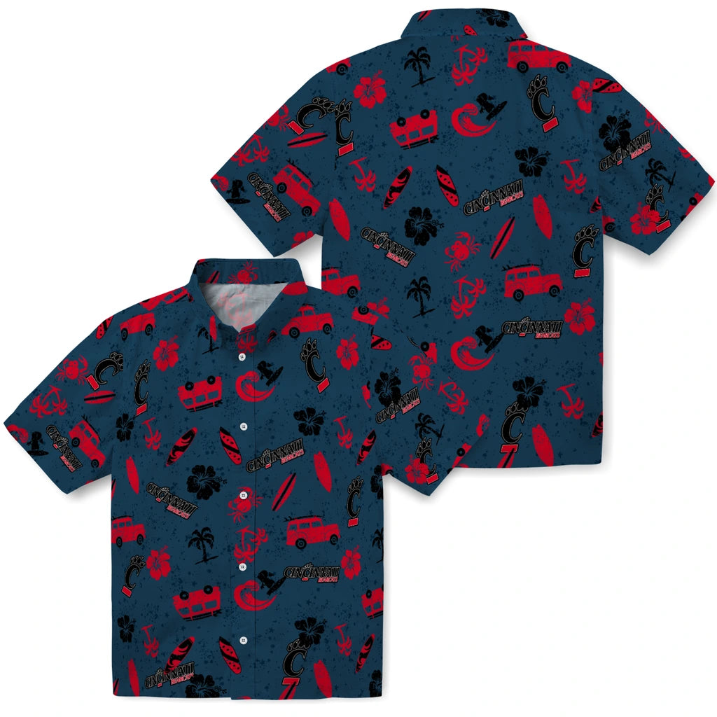 Cincinnati Bearcats Hawaiian Shirt - Beach Vibe | Hula Hawaiian Shirts
