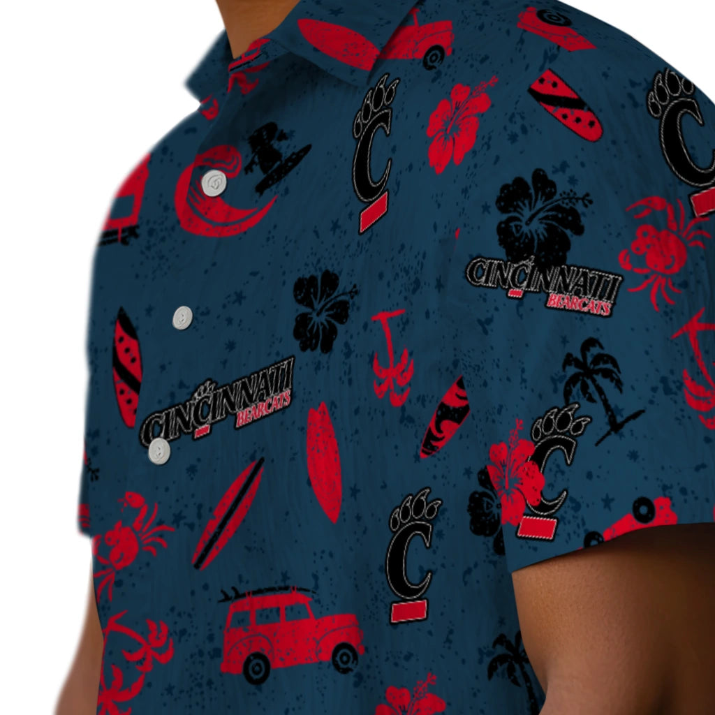 Cincinnati Bearcats Hawaiian Shirt - Beach Vibe | Hula Hawaiian Shirts
