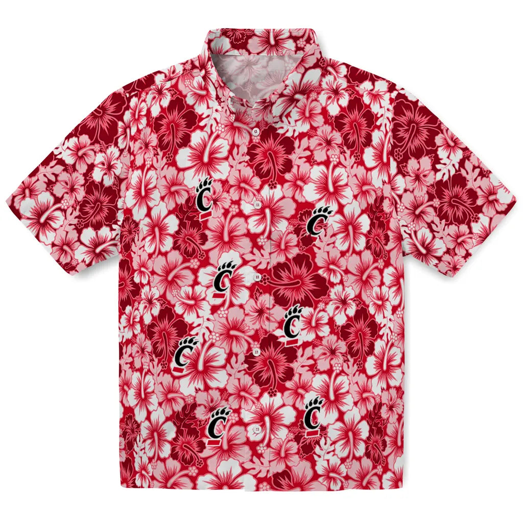 Cincinnati Bearcats Hawaiian Shirt - Hibiscus Blooms | Hula Hawaiian Shirts