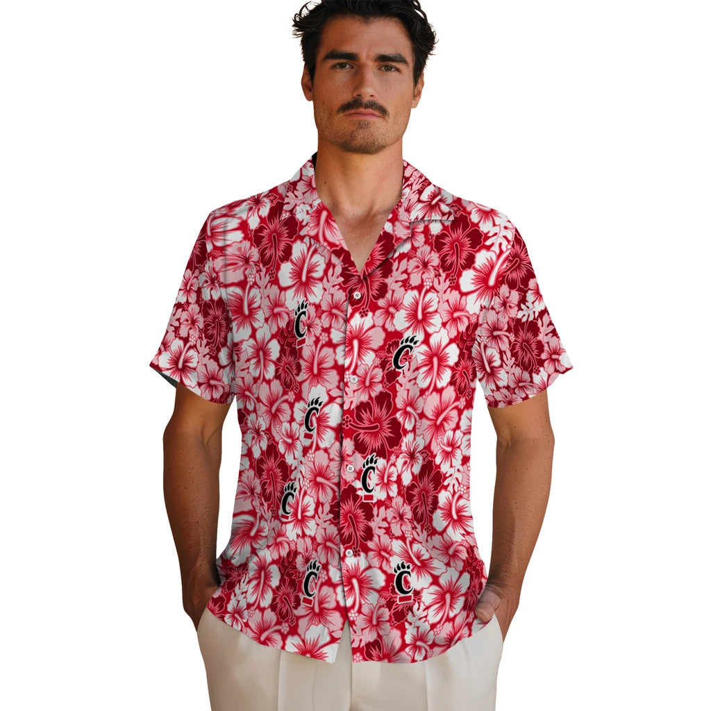 Cincinnati Bearcats Hawaiian Shirt - Hibiscus Blooms | Hula Hawaiian Shirts