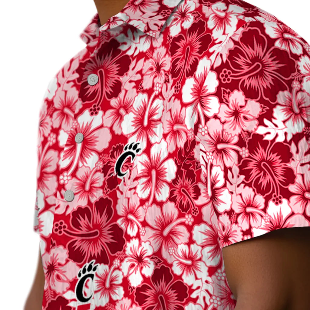 Cincinnati Bearcats Hawaiian Shirt - Hibiscus Blooms | Hula Hawaiian Shirts